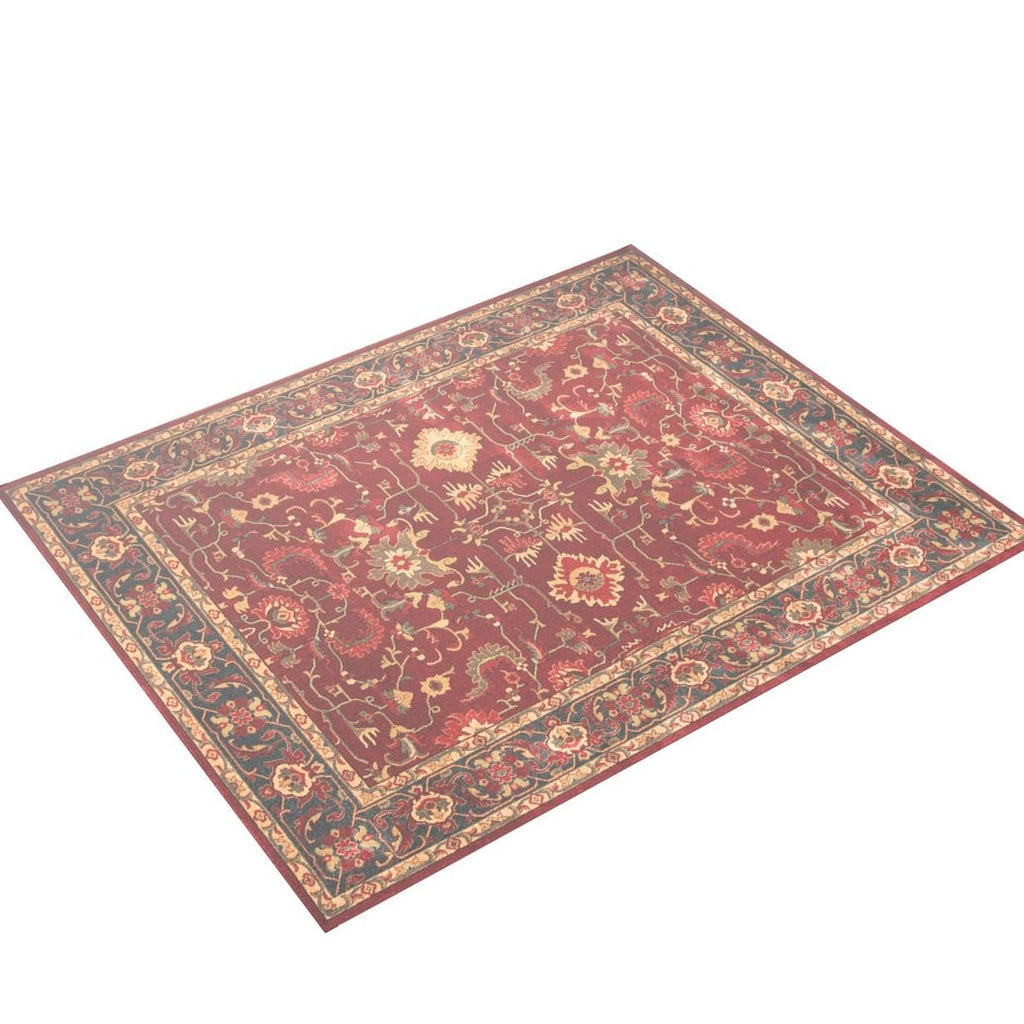 SAFAVIEH Mahal Collection Area Rug - 8' x 10', Red & Navy, Traditional Oriental Design, Non-Shedding & Easy Care, Ideal for High Traffic Areas in Living Room, Bedroom (MAH693F) - My Store