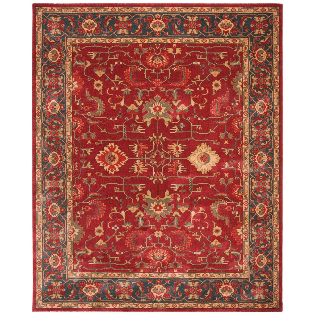 SAFAVIEH Mahal Collection Area Rug - 8' x 10', Red & Navy, Traditional Oriental Design, Non-Shedding & Easy Care, Ideal for High Traffic Areas in Living Room, Bedroom (MAH693F) - My Store